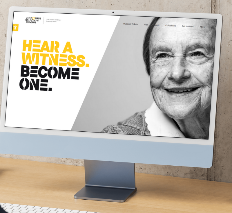 Screenshot of the Melbourne Holocaust Museum homepage