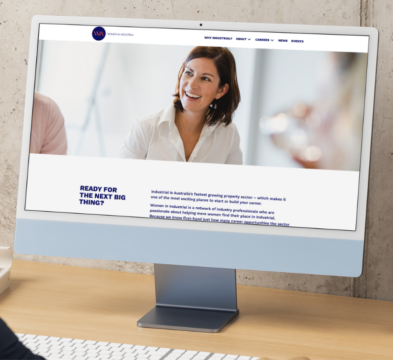 Screenshot of WIN homepage on desktop computer