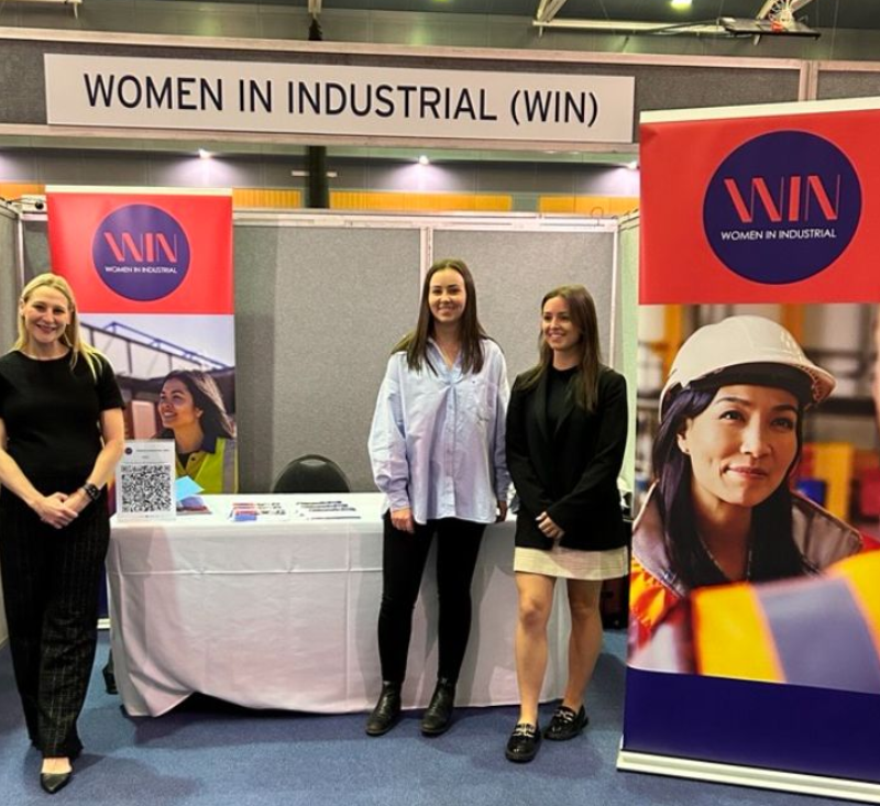 Win at their booth at a conference