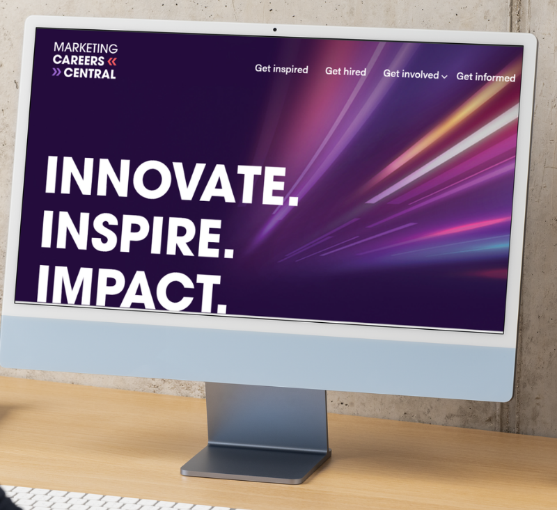 Marketing Careers Central website mockup
